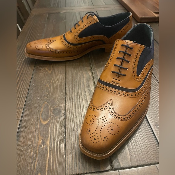 Barker McClean Cedar Calf & Blue Suede shoes - Picture 2 of 7